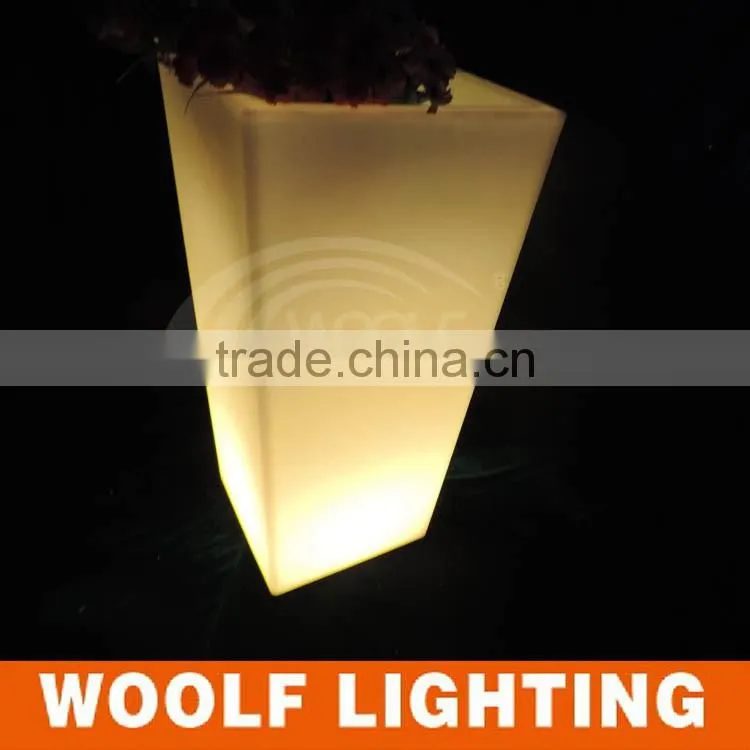 Charming Garden Square Waterproof LED Lighting Glow Flower Pot