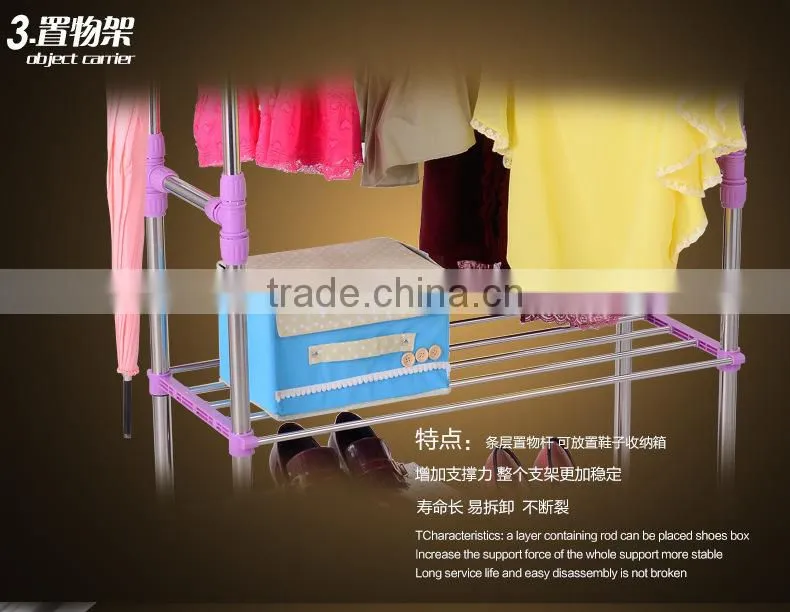 Telescopic double rols cloth dryer and rack with stoarage rack
