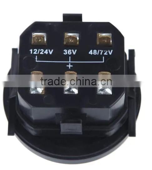 12V/24V, 36V, 48V, 72V battery indicator&hour meter