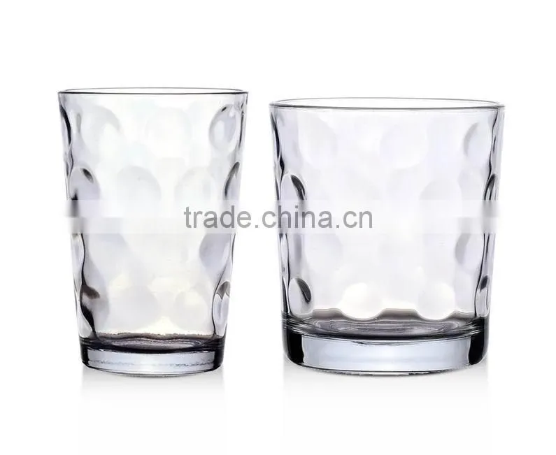 Colored glass mug bead point drinking glass Round drinking glass mug