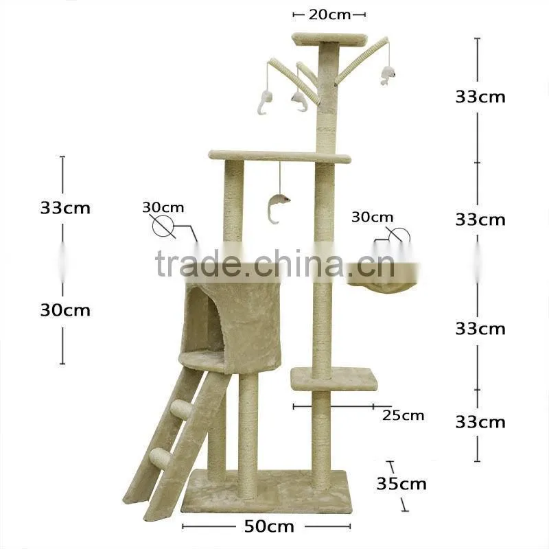 Cat Tree Scratching Kitten Climbing house