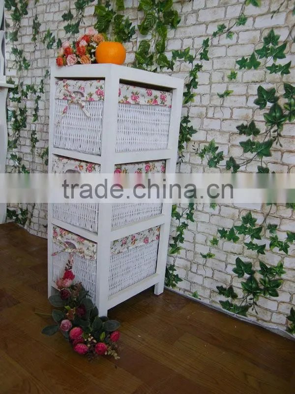 white wooden cabinet with drawers/wooden chest/wooden furniture