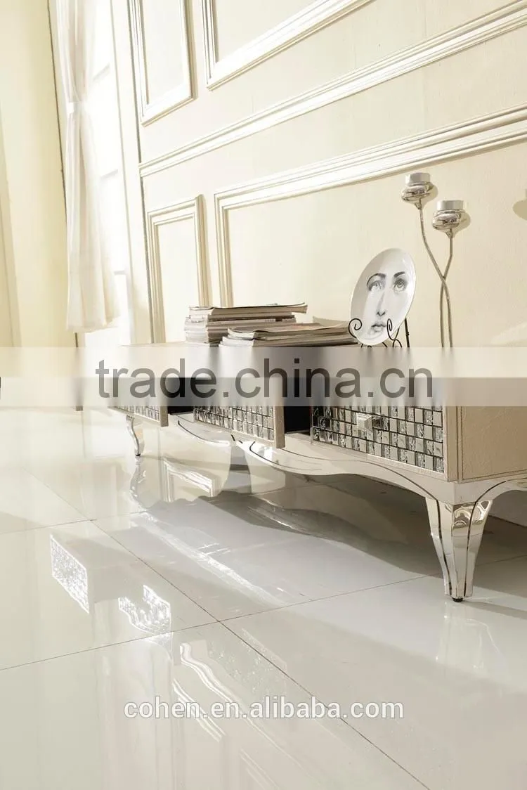 2016 Latest luxury mosaic decoration lcd tv stand modern/used tv stand/modern tv stand cabinet for stainless steel furniture