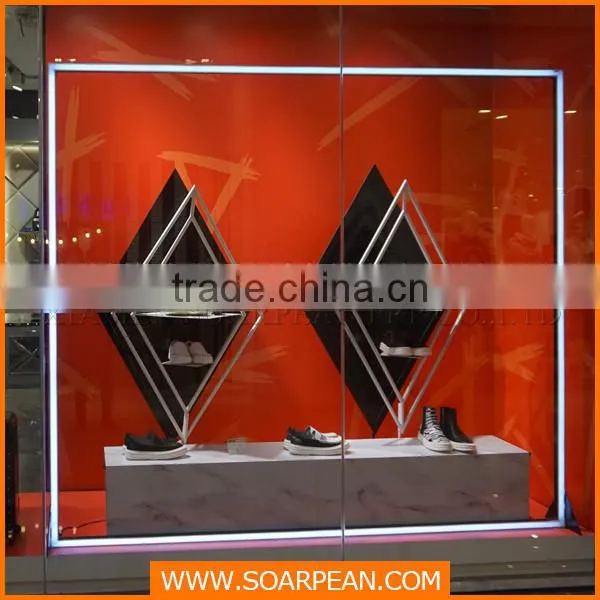 LED shoes store display rack metal window display props