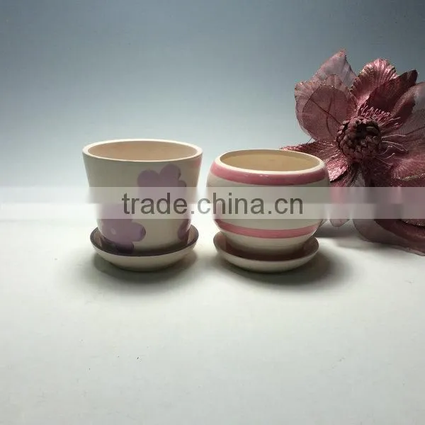 Round Design Ceramic Decorative Flower Pots,Flower Planter