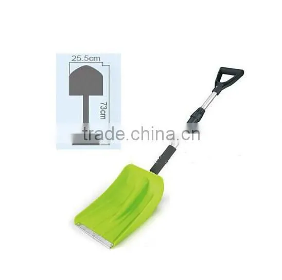 plastic telescoping snow shovel with scraper