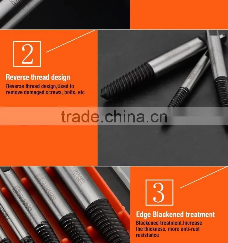 Professional 6PCS Fine Thread Screw Extractor Set
