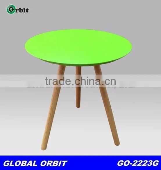 Modern furniture metal legs kitchen table, round glass dining table