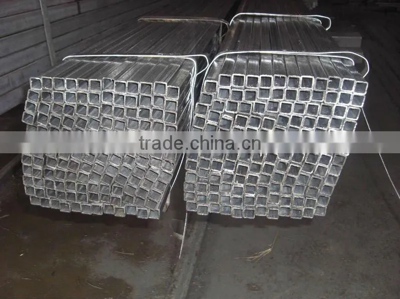 Black square steel pipe / construction section / hollow pipe prices