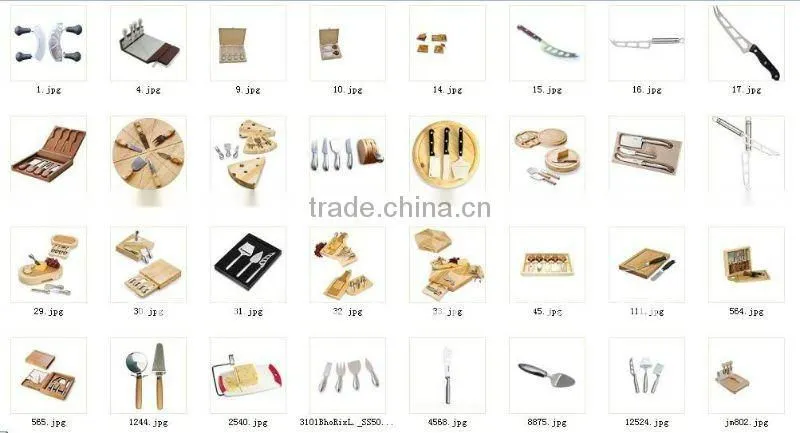 5pcs /set ,stainless steel cheese knife/cheese tools set ,wooden handle