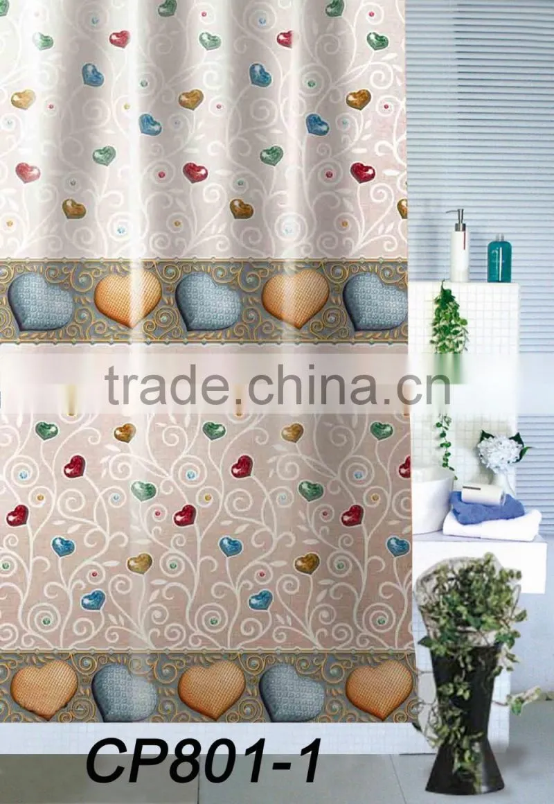 high quality PVC home goods shower curtains