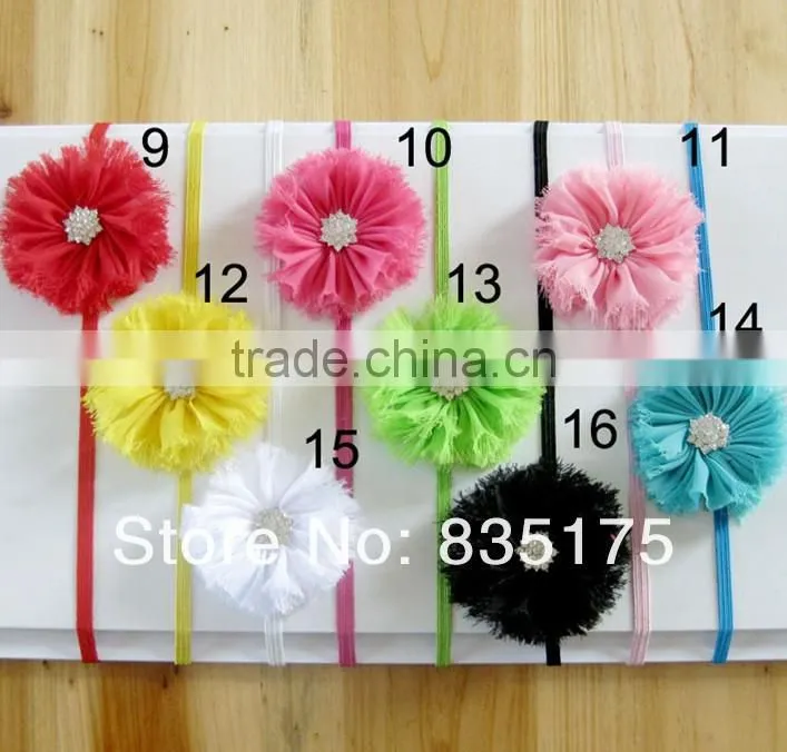 CF 0822 baby girls wholesale hair clip materials chiffon rosette butterfly hair bow