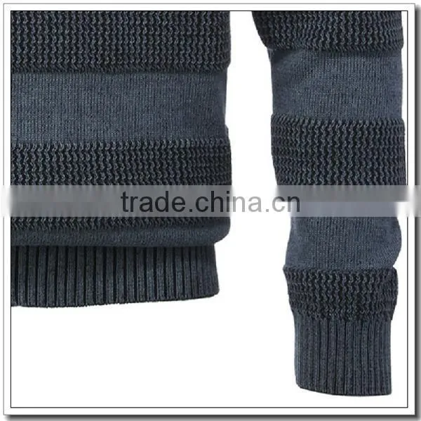 Men's OEM service stripe cashmere pullover