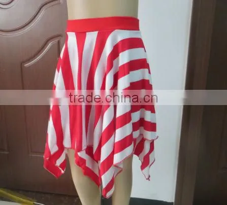 Best Selling Red with White Stripe Skirt for Baby Girls Summer Skirt