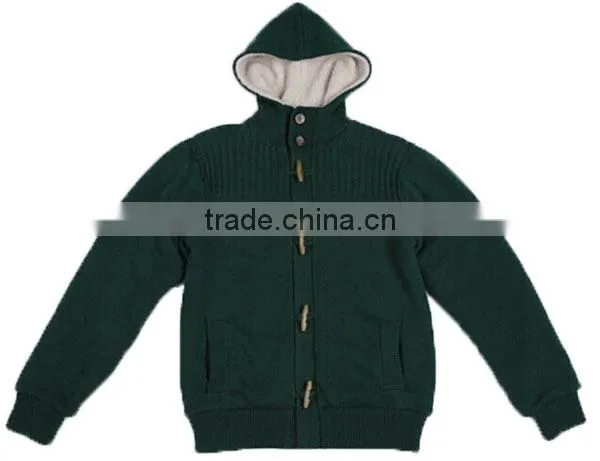 100% Cotton Men Hooded Cardigan Sweater Knitting Machine Price