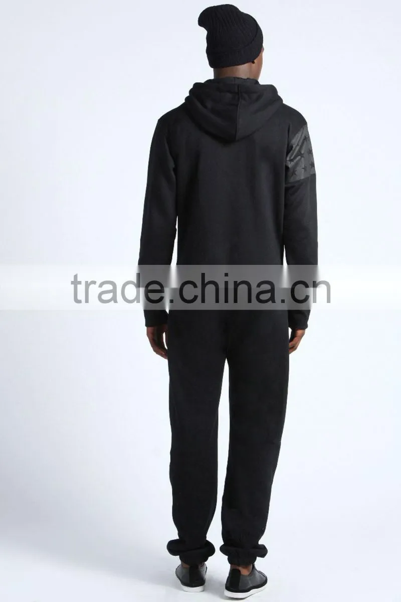 American flag tonal print thermal onesie for men