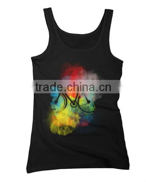 Alibaba china custom printing 100 cotton womens tank top loose,wholesale high visibility tank top