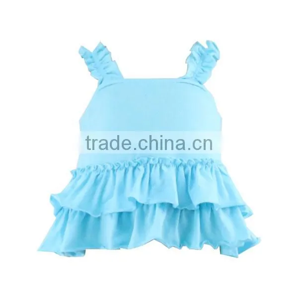2017 summer pictures of latest girl pink and blue ruffle gowns designs for newborn baby
