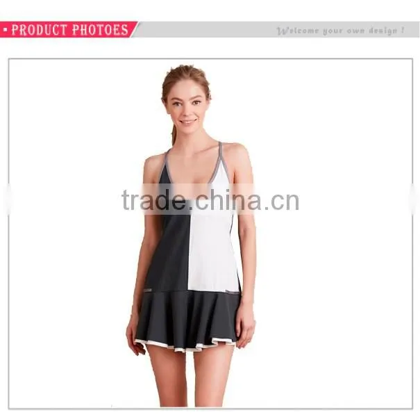 High Quality Sexy Girls Dresses Sports Colorblock Tennis skirt For Women