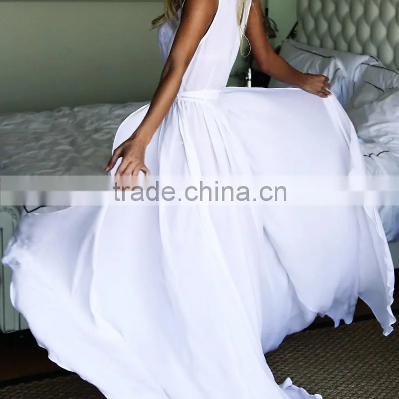 fashion summer cotton floor-length women beach dress