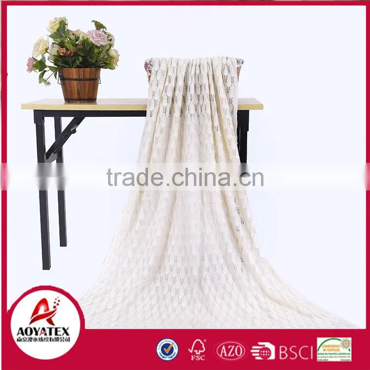 High quality cheap price acrylic knitted crochet blanket