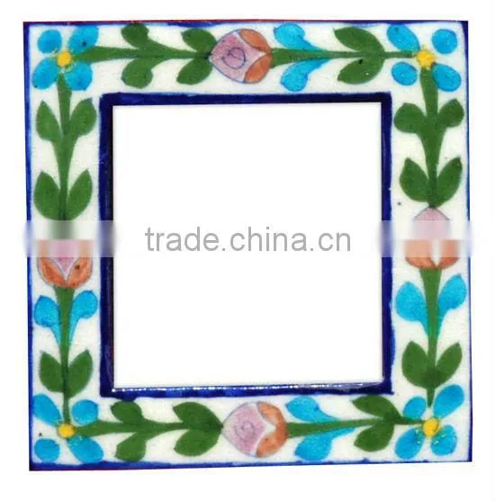 Blue Pottery Photo Frame