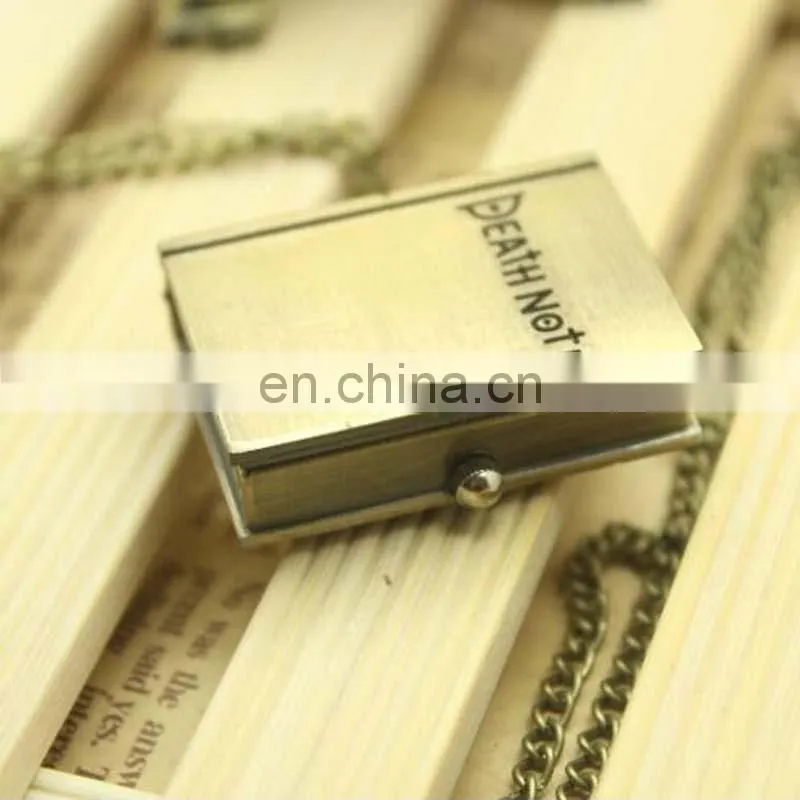 2017 Unique Death Note Notebook Pendant Necklace Pocket Watch Death Notebook Watch