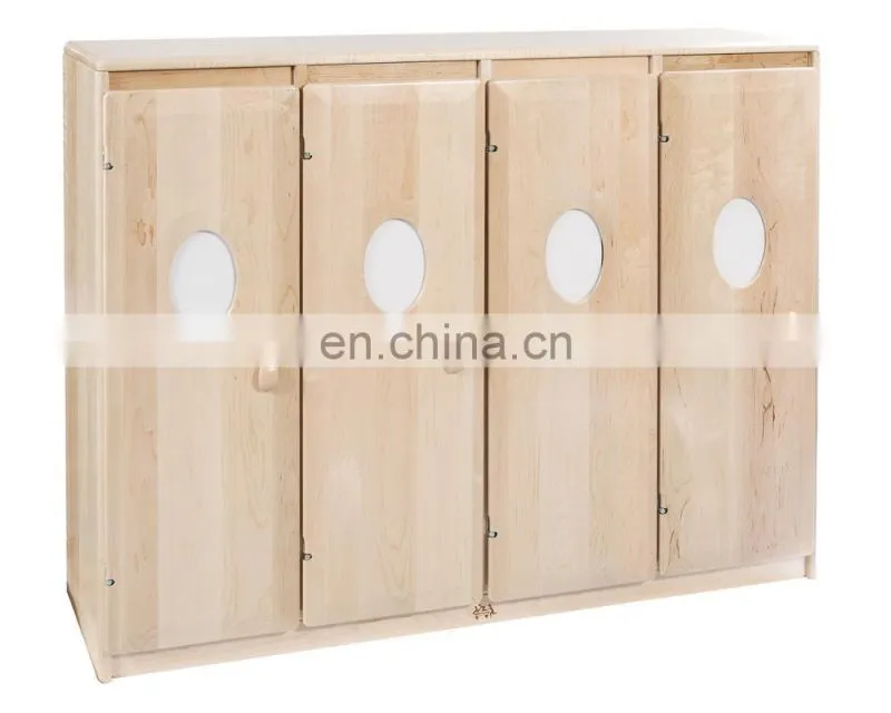 New design Kindergarten Furniture Wooden Children Toy Storage Cabinets