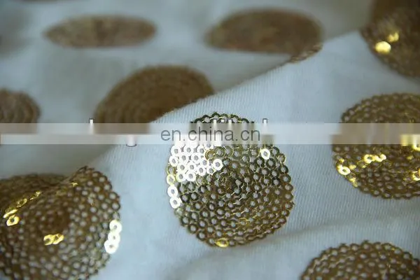 Knit Circle Sequins Embroidery