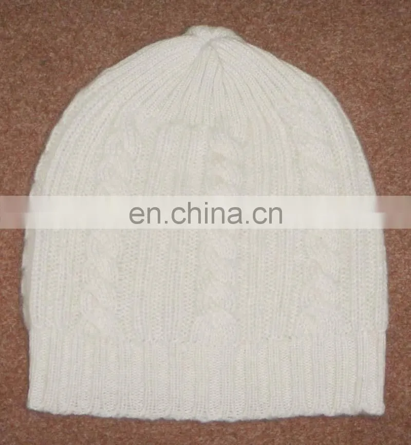 Knitted Cashmere Cable Caps