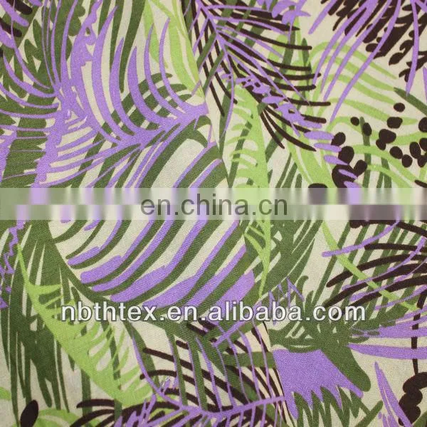 garment use woven printed linen fabric