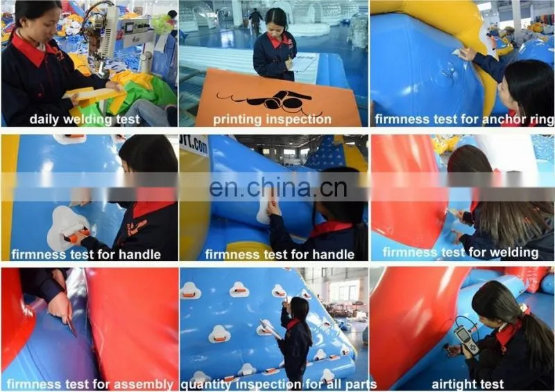 Outdoor play inflatable bouncy castle with water slide