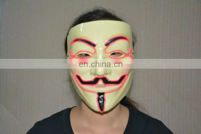 Masquerade & Halloween Vendetta Flash El Wire Led Glowing Mask