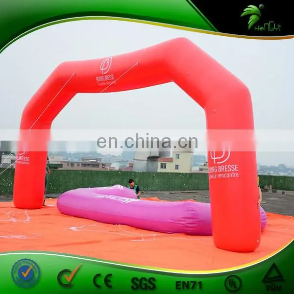 Red Color Inflatable Logo Printing Race Entrance Archway for Advertising