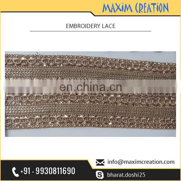 Leading Designer Company Selling Fancy Jari Lace at Affordable Price