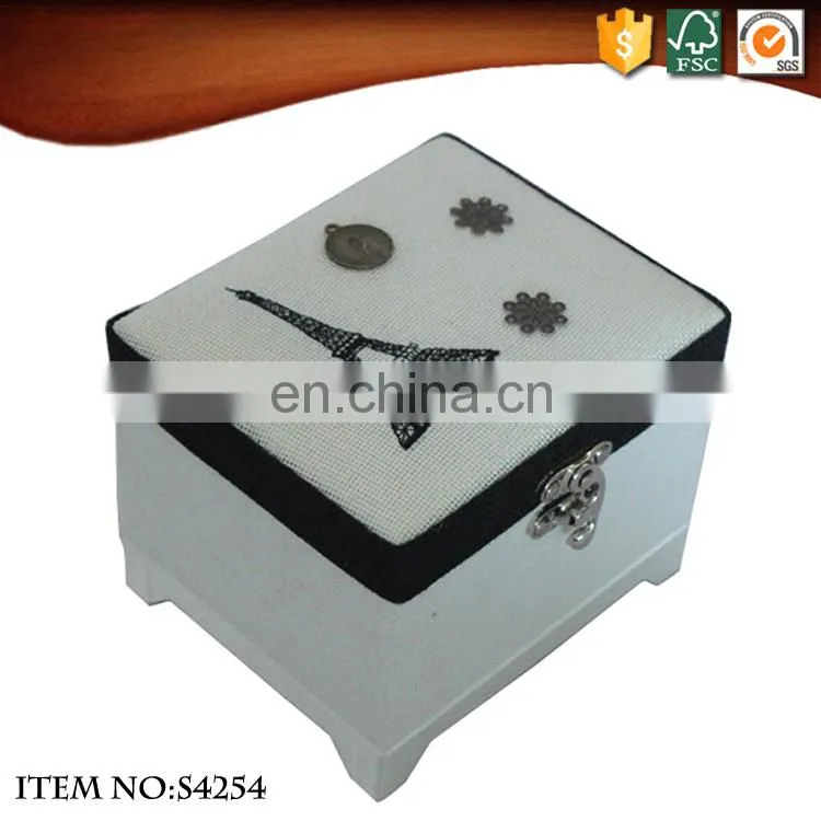 Square Hand Crank Ballerina Dancer Music Box with Mirror