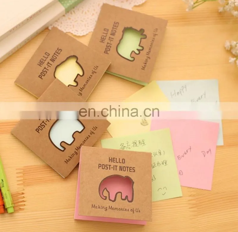 kraft paper custom die cut sticky notes