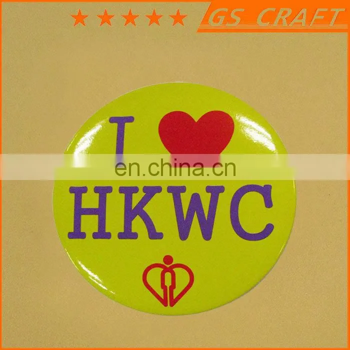 Souvenir/Custom shape tinplate button badges souvenir /round button badge souvenir items