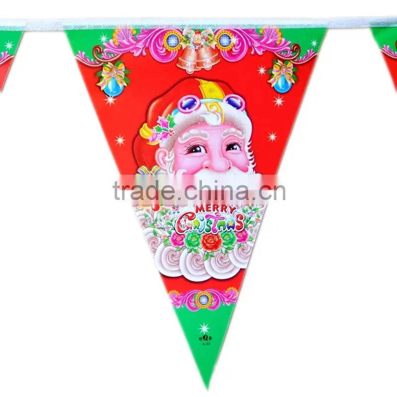 high quality promotional custom logo polyester advertising bunting flag