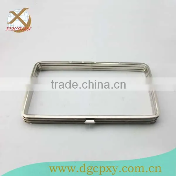 Small smart lock nickel rectangle clutch box frame