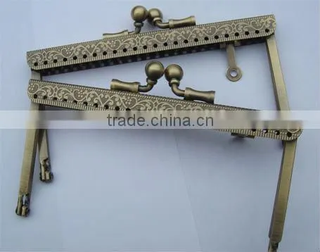 Antique Metal Purse Frame With Sewing Holes