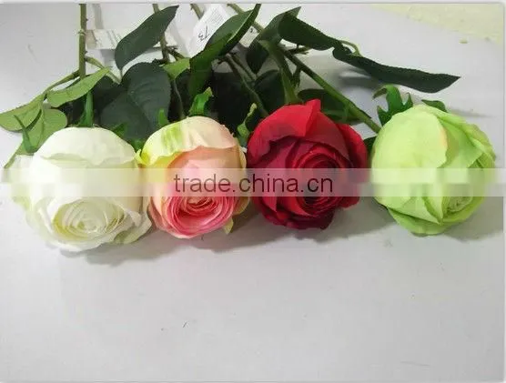 pretty popular fashion red lifelike artificial valentine rose with high quality