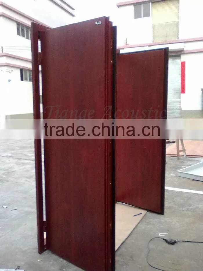 Wood grain interior sound proof door for theatre
