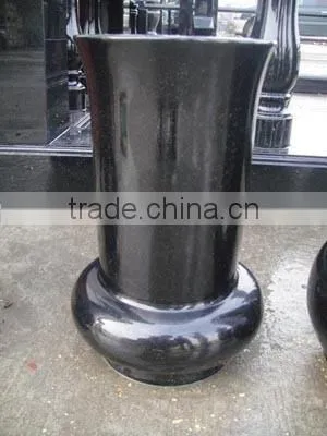 Black Granite Flower Vase