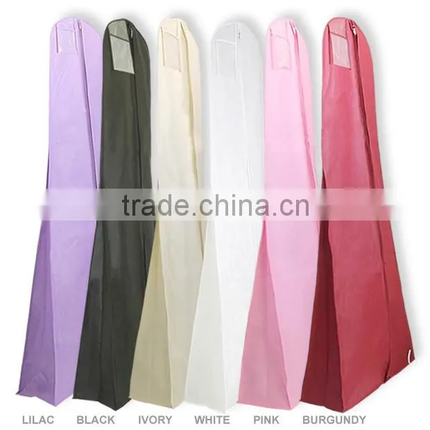 Burgundy color wedding dress cover