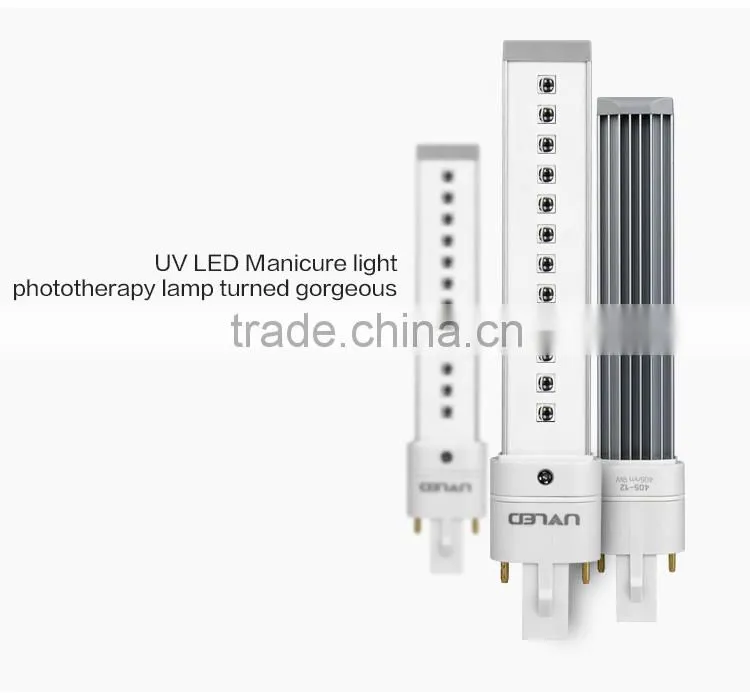 Factory Sale New 405nm 9w nail uv lamp bulb for Nail Art/Nail Curing Replacement for UV Bulb 12s Curing Time 10000h Long Life