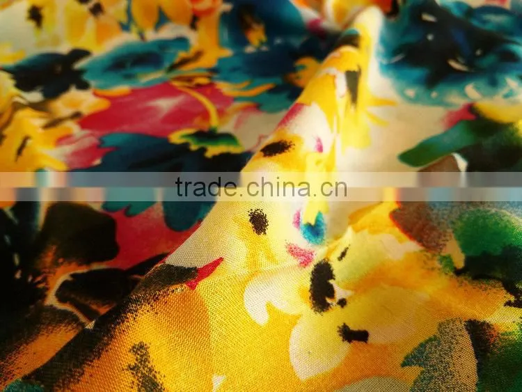 100% print rayon fabric for woman dress,garment.