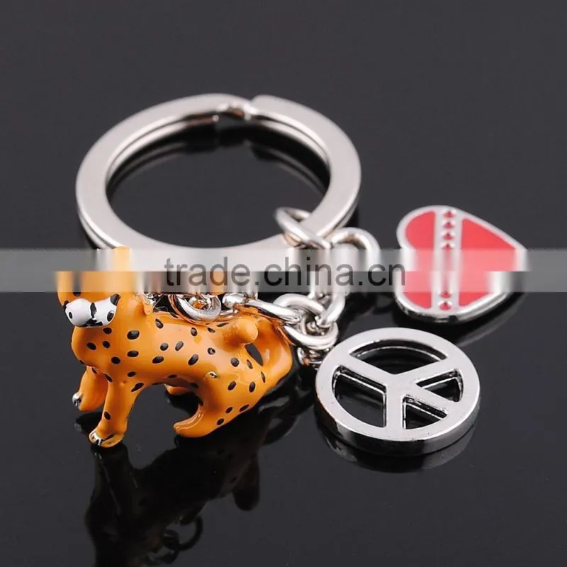 Animal key chain key ring good price pet Cheetah keychain