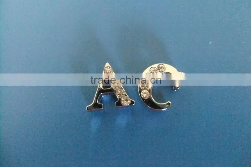 Compet Wholesale DIY 8mm Rhinestone Slider Letter Charms
