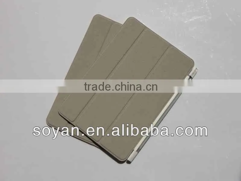Palm print PU leather sleeve for ipad min,can be folded,offer various colors